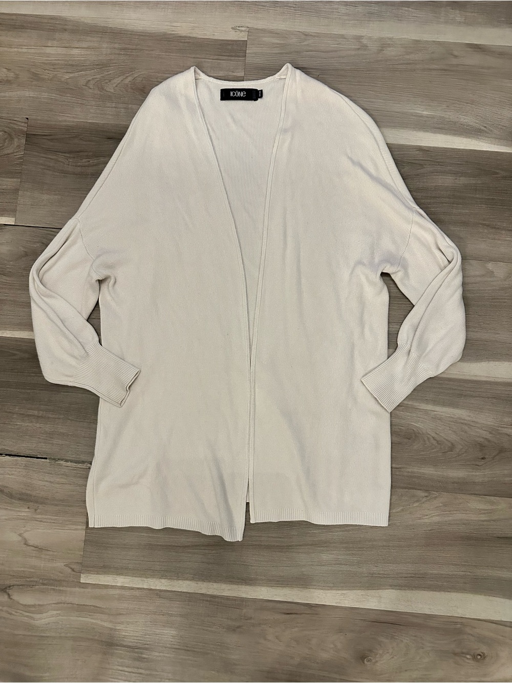 Simons Icone Cream Open-Front Women's Cardigan Sweater